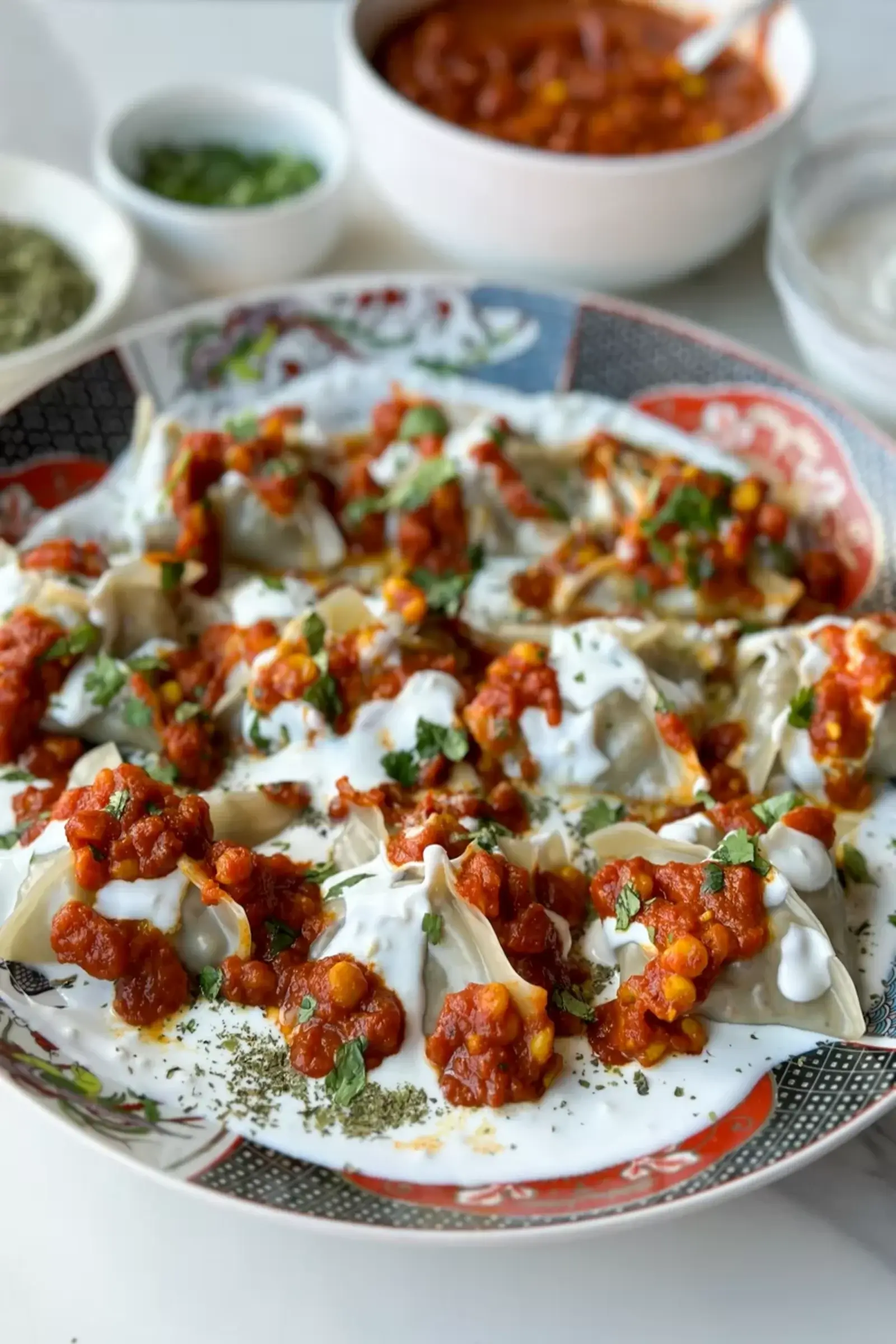 Bild på mantu dumpling 